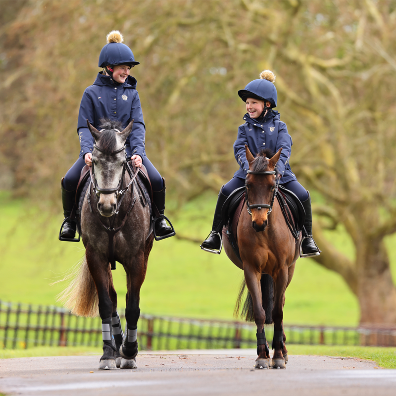 Aubrion Young Rider Team Waterproof Coat - Navy-2